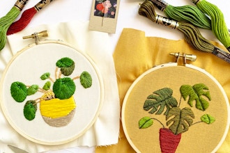 House Plants Beginner Embroidery Workshop